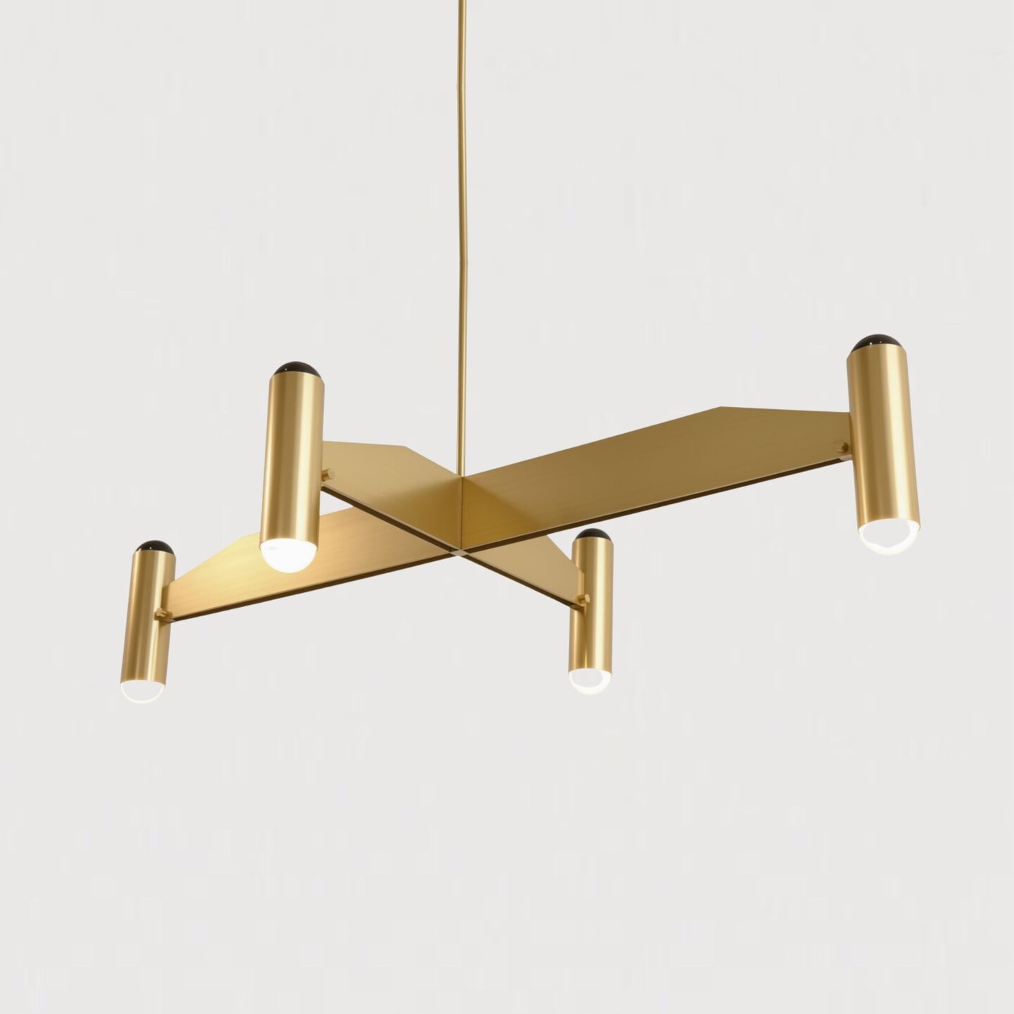 Surveillance Cross Flush Ceiling Canopy Blonde Brass
